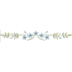 Embroidery Design Line Of Flowers 2