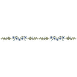 Embroidery Design Line Of Flowers 3