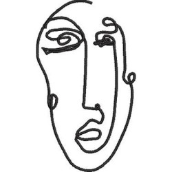 Embroidery Design 5 Continuous Sketches Contemporary Cubism 7