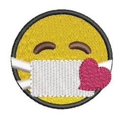 Matriz De Bordado Emoji De Máscara