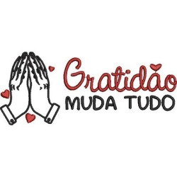 Diseño Para Bordado La Gratitud Lo Cambia Todo