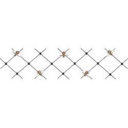 Embroidery Design Down Chess Band And Bees