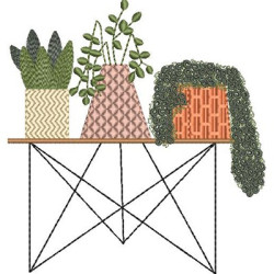 Embroidery Design Table Of Miscellaneous Vessels And Cactus 2