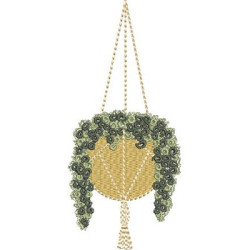 Diseño Para Bordado Macrame Pendiente Florero 2