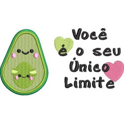Embroidery Design Cute Motivational Avocado 7 Pt