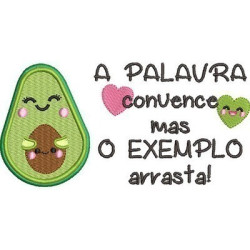 Embroidery Design Cute Motivational Avocado 3 Pt