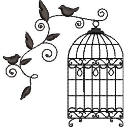 Embroidery Design Cage On The Branch 2