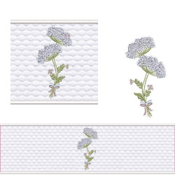 Matriz De Bordado Conjunto Para Lavabo Floral 3