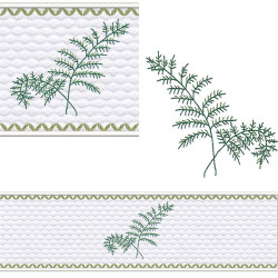 SET LAVABO TOWEL FOLIAGE 2