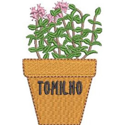 Embroidery Design Thyme Seasoning Vessel