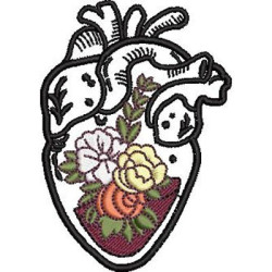 Diseño Para Bordado Corazon Que Florece 3