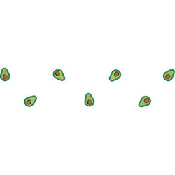 Embroidery Design Border Of Mini Avocadotes