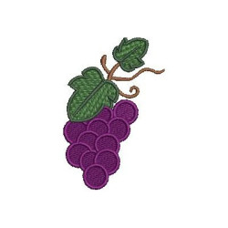 Embroidery Design Bunch Of Grapes 7 Cm