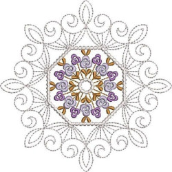 Matriz De Bordado Mandala Floral 2
