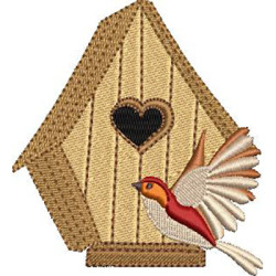 Diseño Para Bordado Casa Para Pájaros