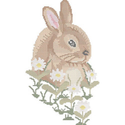 RABBIT IN THE GARDEN IN CROSS STITCH 1