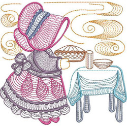 Matriz De Bordado Boneca Sunbonnet Rippled 2