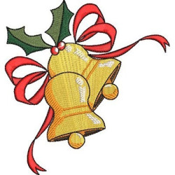 Diseño Para Bordado Grandes Campanas De Navidad