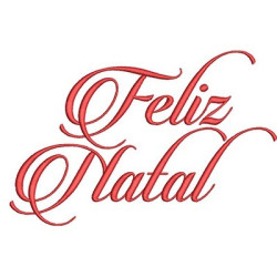 Diseño Para Bordado Feliz Navidad Pt 4 Tamaños