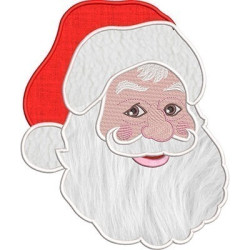 Embroidery Design Applied Santa Claus 3 Sizes