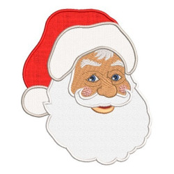 Embroidery Design Applied Santa Claus Face 2