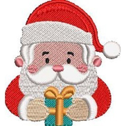 Diseño Para Bordado Papá Noel Cute 2