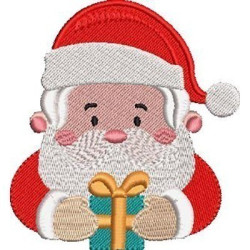 Diseño Para Bordado Papá Noel Cute 4