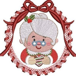 Matriz De Bordado Moldura Mamãe Noel Cute 3