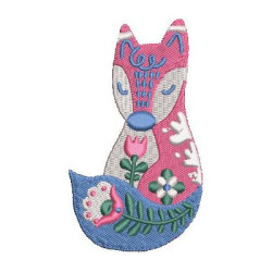 Embroidery Design Christmas Decoration Fox 1