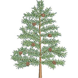 Diseño Para Bordado Árbol De Navidad Realista 1