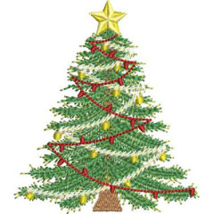 Embroidery Design Realistic Christmas Tree 7..