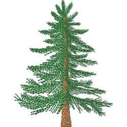 Diseño Para Bordado Árbol De Navidad Realista 4