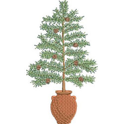 Diseño Para Bordado Árbol De Navidad Realista 5