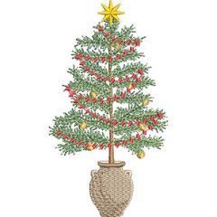 Embroidery Design Realistic Christmas Tree 10..