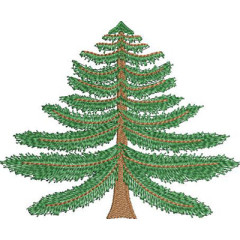 Embroidery Design Realistic Christmas Tree 6..