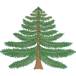 Diseño Para Bordado Árbol De Navidad Realista 6