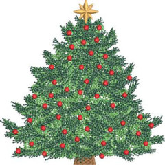 Embroidery Design Realistic Christmas Tree 14..