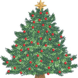 Diseño Para Bordado Árbol De Navidad Realista 14