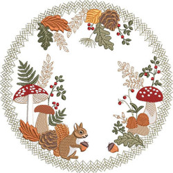 Diseño Para Bordado Corona Navideña Con Setas 20 Cm