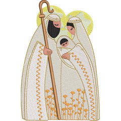 Embroidery Design Sacred Family Cute 18 Cm..