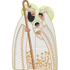 Embroidery Design Sacred Family Cute Rippled 18 Cm..