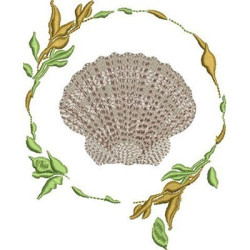 Embroidery Design Sea Seaweed Frame