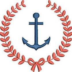 Embroidery Design Sailor Frame With Anchor