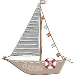 Embroidery Design 14 Cm Boat