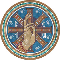 Matriz De Bordado Cruz Ortodoxa Ic Xc Nika 20 Cm