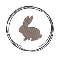 Embroidery Design Rabbit In Frame 2