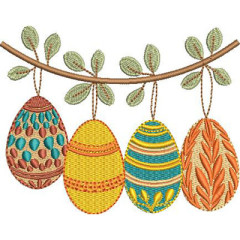 Embroidery Design Egg Clothesline..