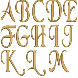 Matriz De Bordado Pacote 26 Letras Alfabeto 5 Cm