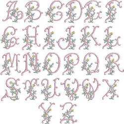 Diseño Para Bordado Paquete 26 Letras Alfabeto 3 Cm
