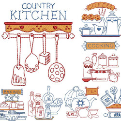 SET 7 EMBROIDERY KITCHEN EMBROIDERY